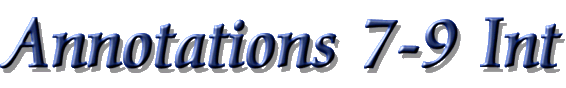 Annotations 7-9 Intensive